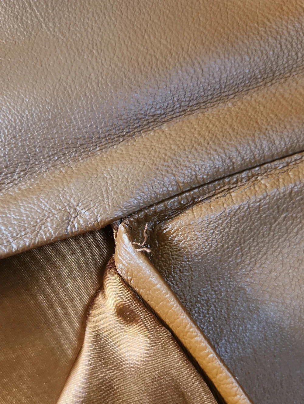 Clio 100% Leather Skirt in Tan Brown